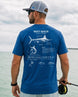 White Marlin Anatomy Blueprint T-shirt