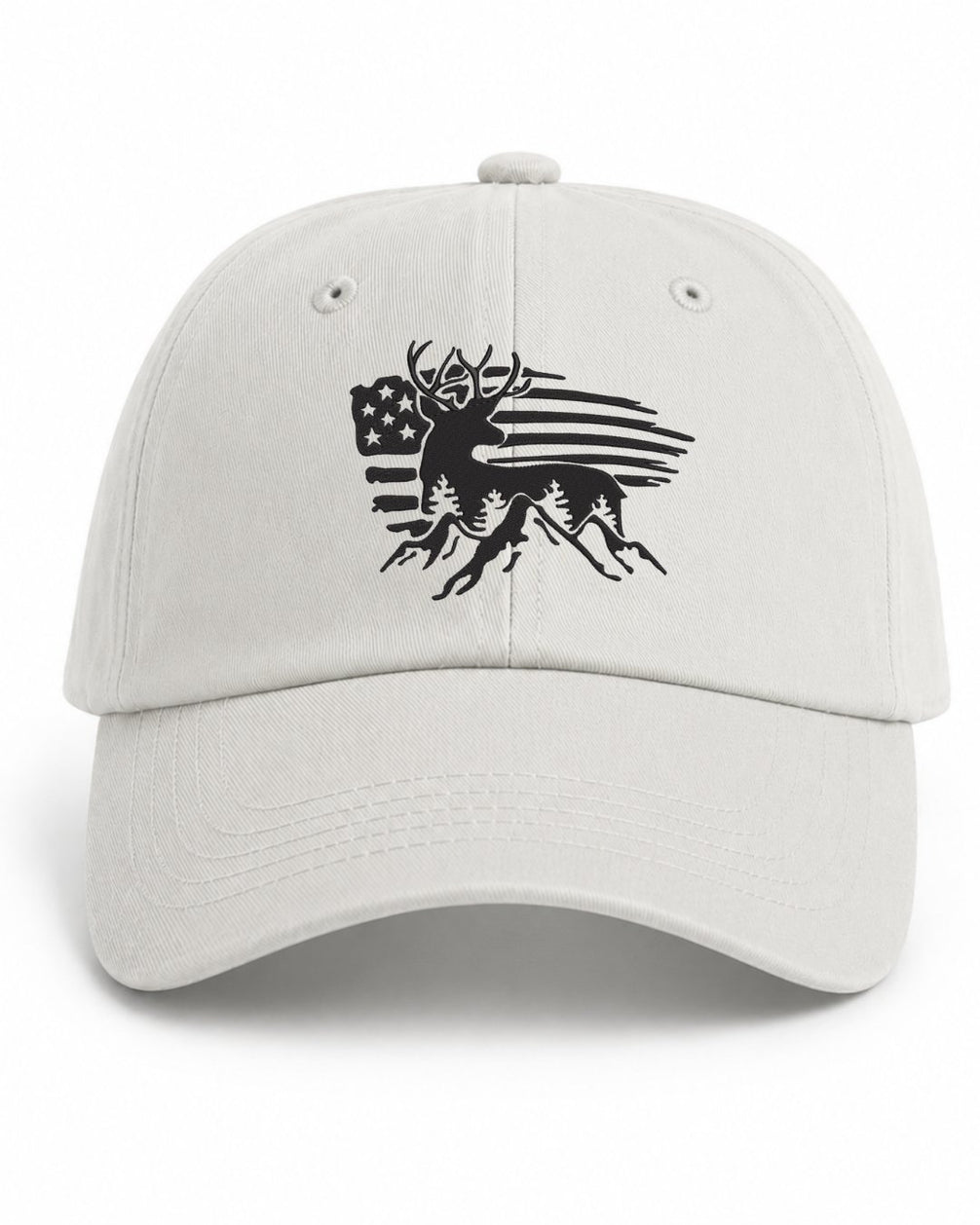 American Flag Deer Embroidered Classic Hat