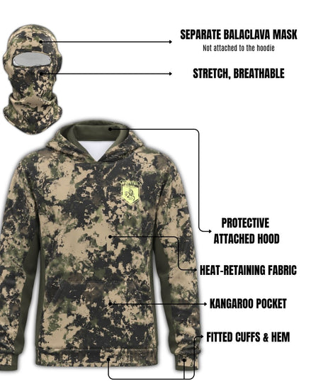 Whitetail Signal Camo Balaclava Hoodie