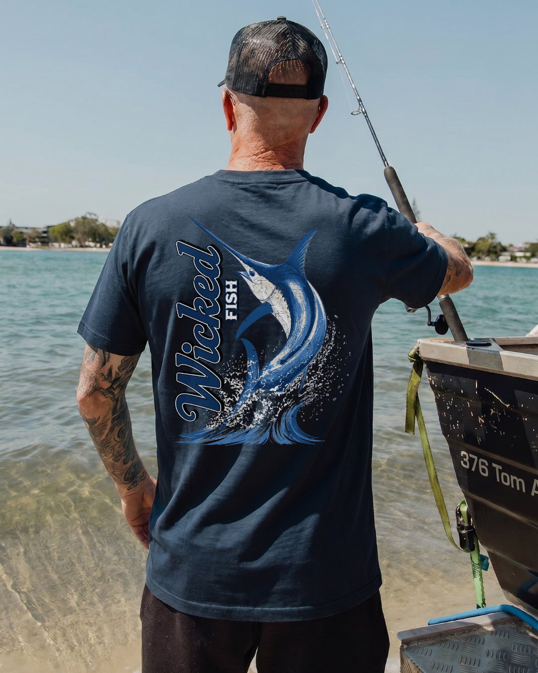 Wicked White Marlin Fish T-shirt