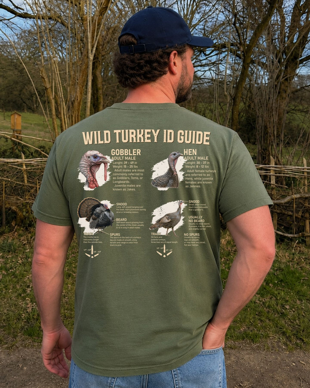 Wild Turkey ID Guide Hunting T-shirt