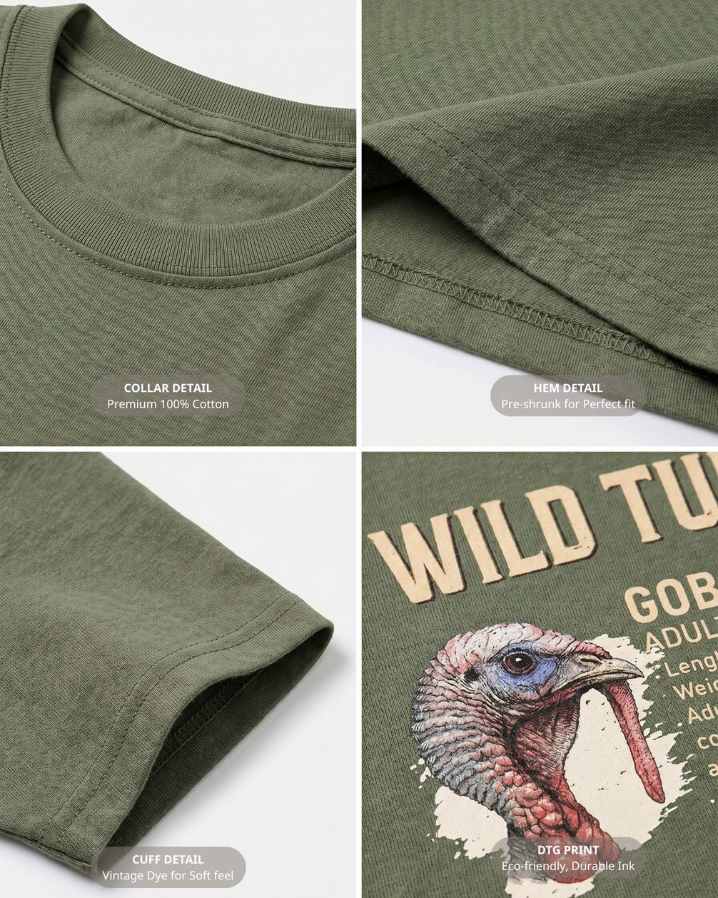 Wild Turkey ID Guide Hunting T-shirt