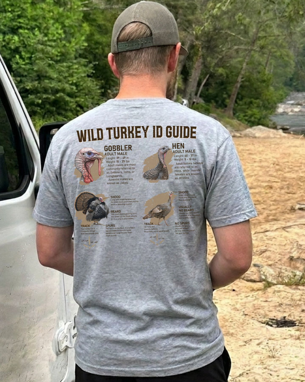 Wild Turkey ID Guide Hunting T-shirt
