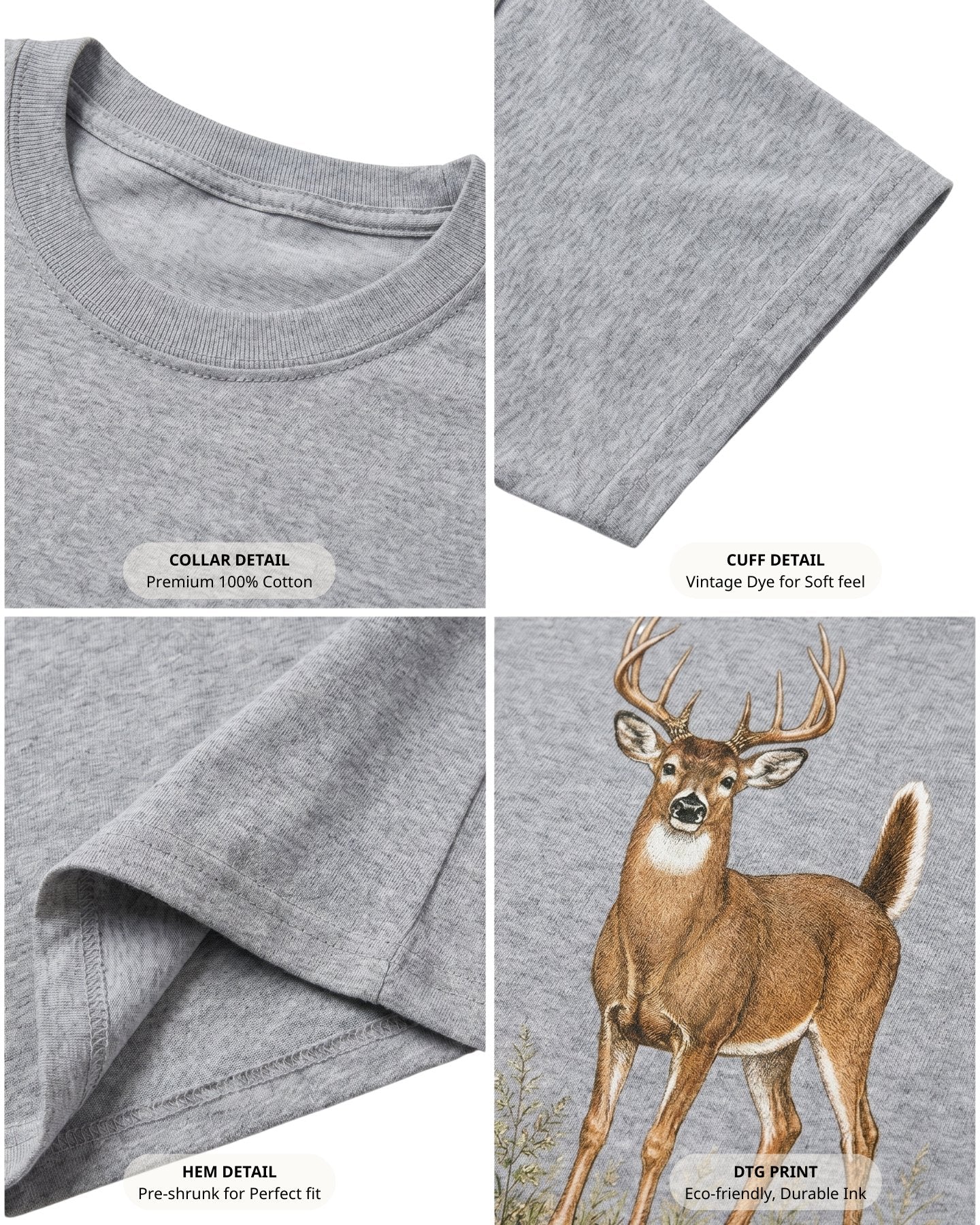White-tailed Deer Infographic T-shirt