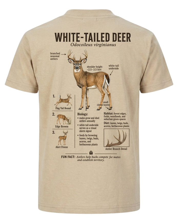 Wildlife Facts White-tailed Deer T-shirt