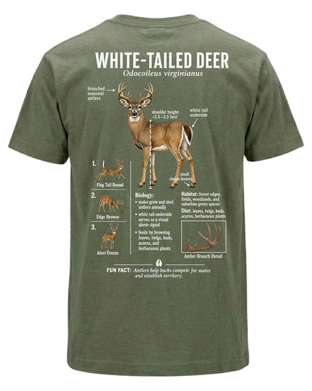 Wildlife Facts White-tailed Deer T-shirt