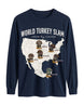 World Turkey Slam Classic Cotton Regular-Fit Front Print Long-sleeve Tee