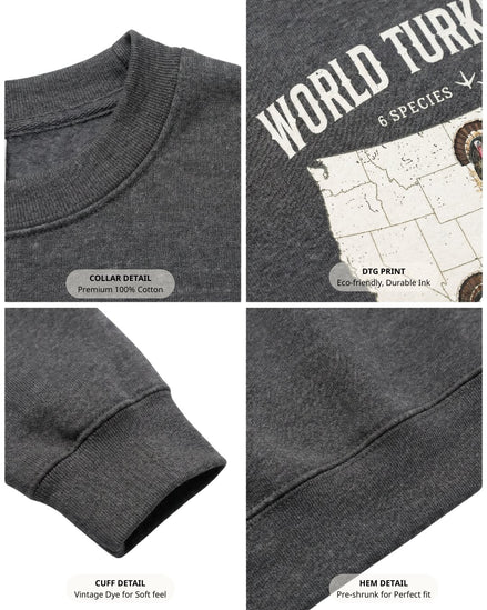 World Turkey Slam Classic Cotton Regular-Fit Sweatshirt