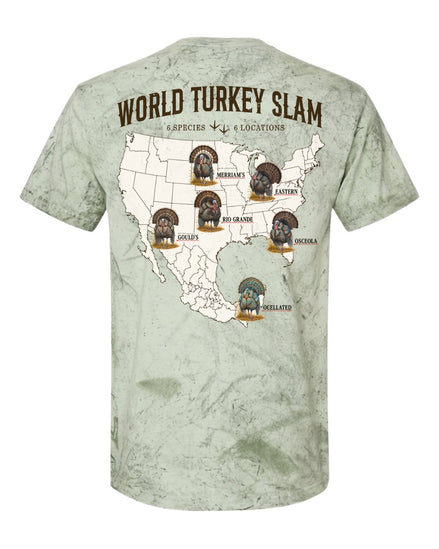 World Turkey Slam Heavyweight Vintage Garment-Dyed Colorbast Tee