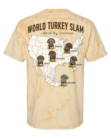 World Turkey Slam Heavyweight Vintage Garment-Dyed Colorbast Tee