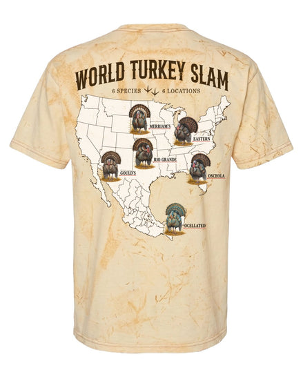 World Turkey Slam Heavyweight Vintage Garment-Dyed Colorbast Tee