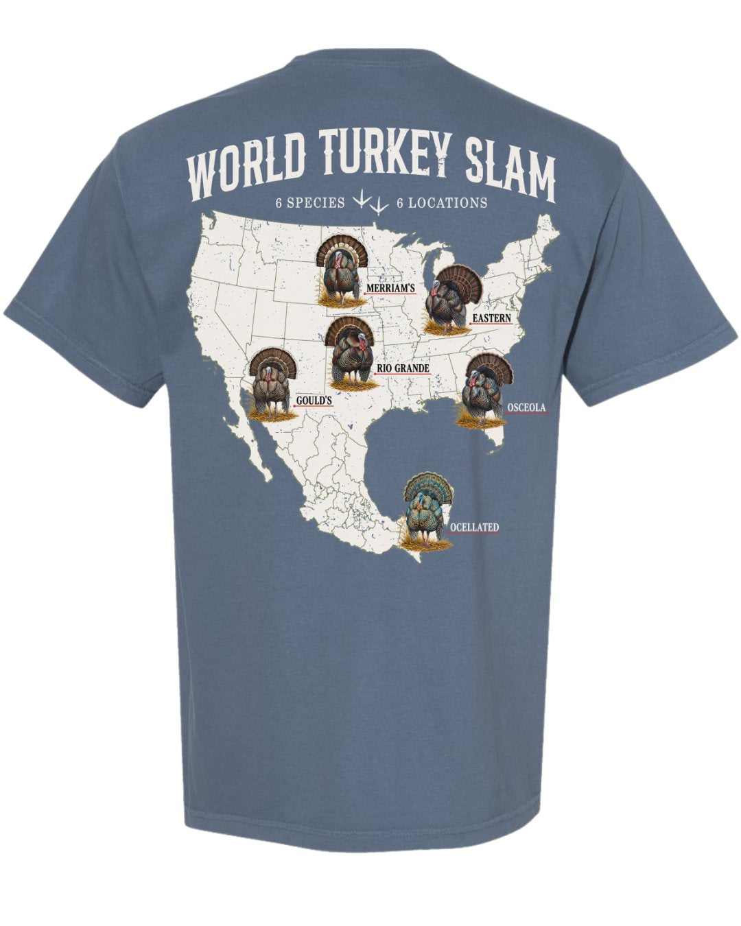 World Turkey Slam Heavyweight Vintage Garment-Dyed Back Print Tee
