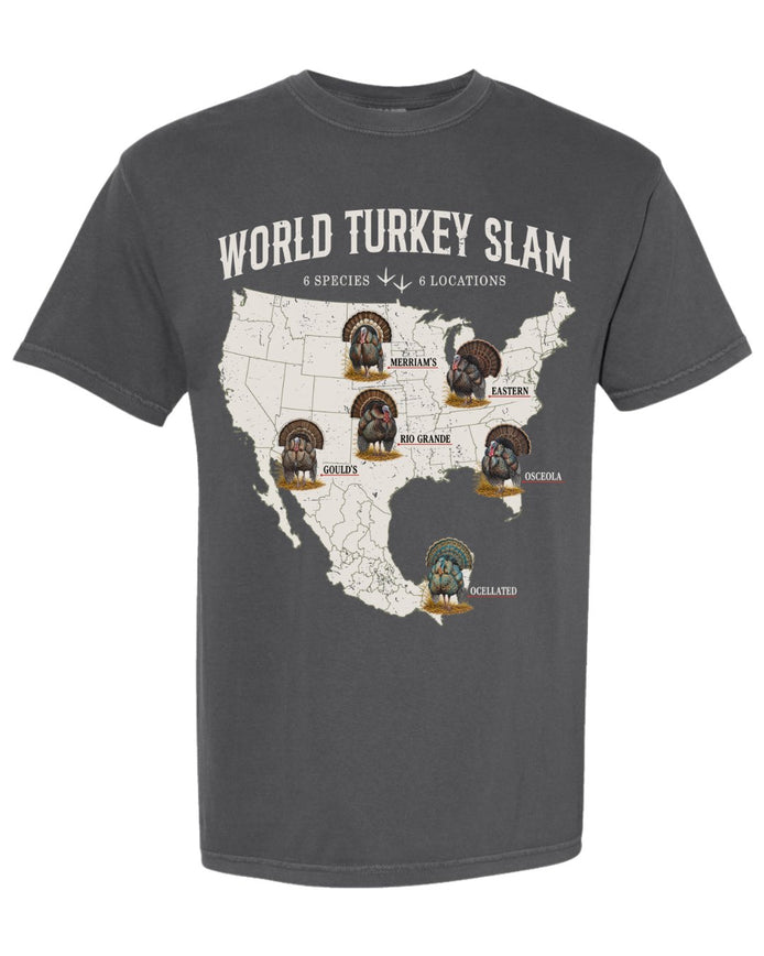 World Turkey Slam Heavyweight Vintage Garment-Dyed Front Print Tee