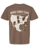World Turkey Slam Heavyweight Vintage Garment-Dyed Front Print Tee