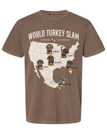 World Turkey Slam Heavyweight Vintage Garment-Dyed Front Print Tee