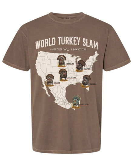 World Turkey Slam Heavyweight Vintage Garment-Dyed Front Print Tee