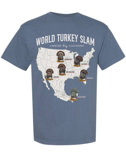 World Turkey Slam Heavyweight Vintage Garment-Dyed Front Print Tee