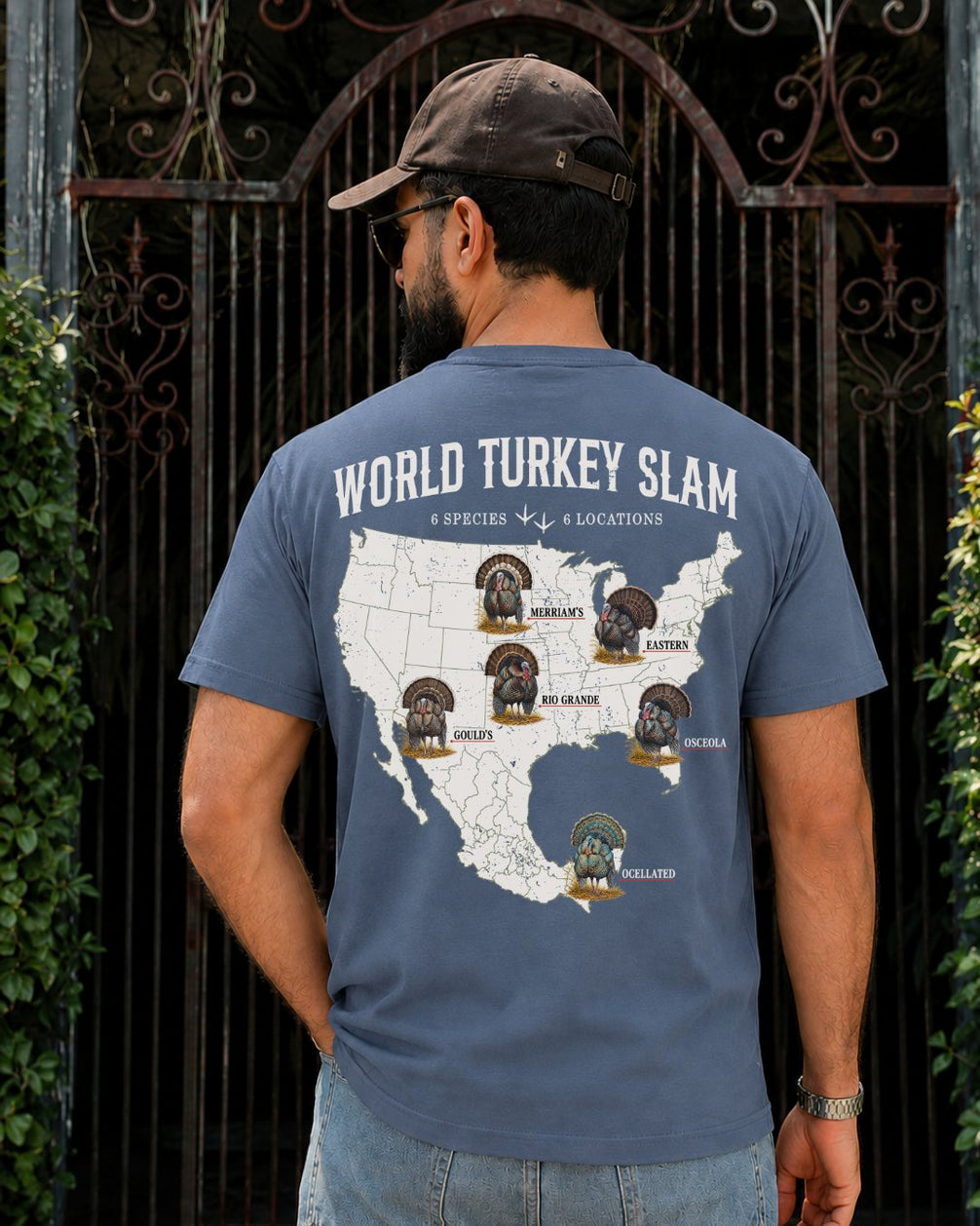 World Turkey Slam Heavyweight Vintage Garment-Dyed Back Print Tee