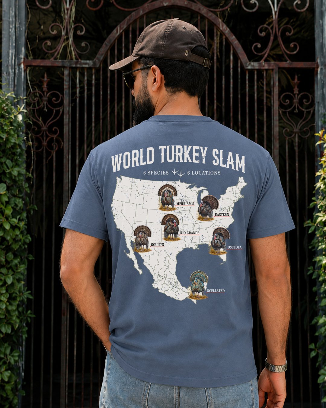 World Turkey Slam Heavyweight Vintage Garment-Dyed Back Print Tee