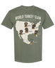 World Turkey Slam Heavyweight Vintage Garment-Dyed Front Print Tee