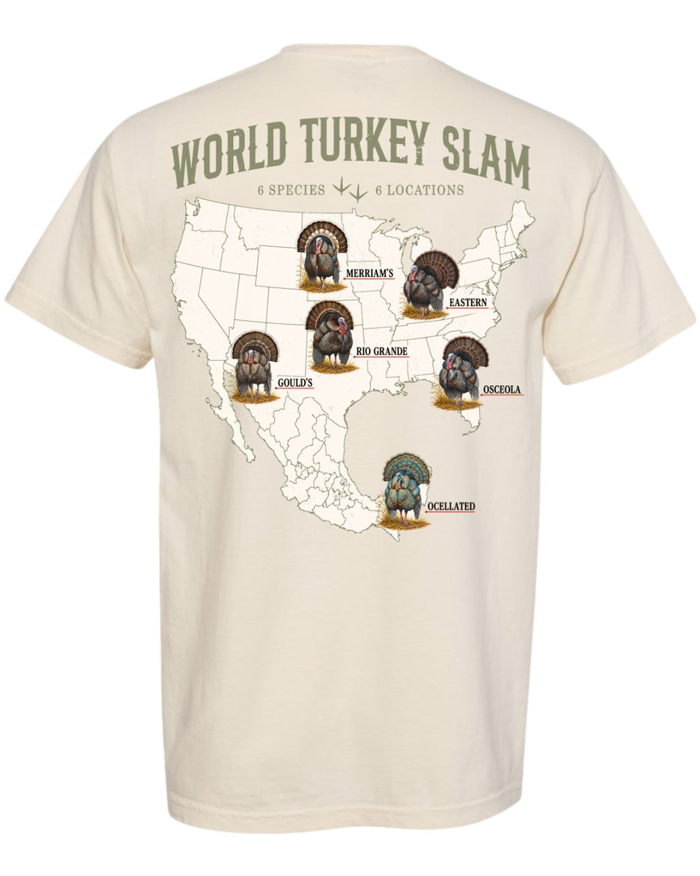 World Turkey Slam Heavyweight Vintage Garment-Dyed Back Print Tee