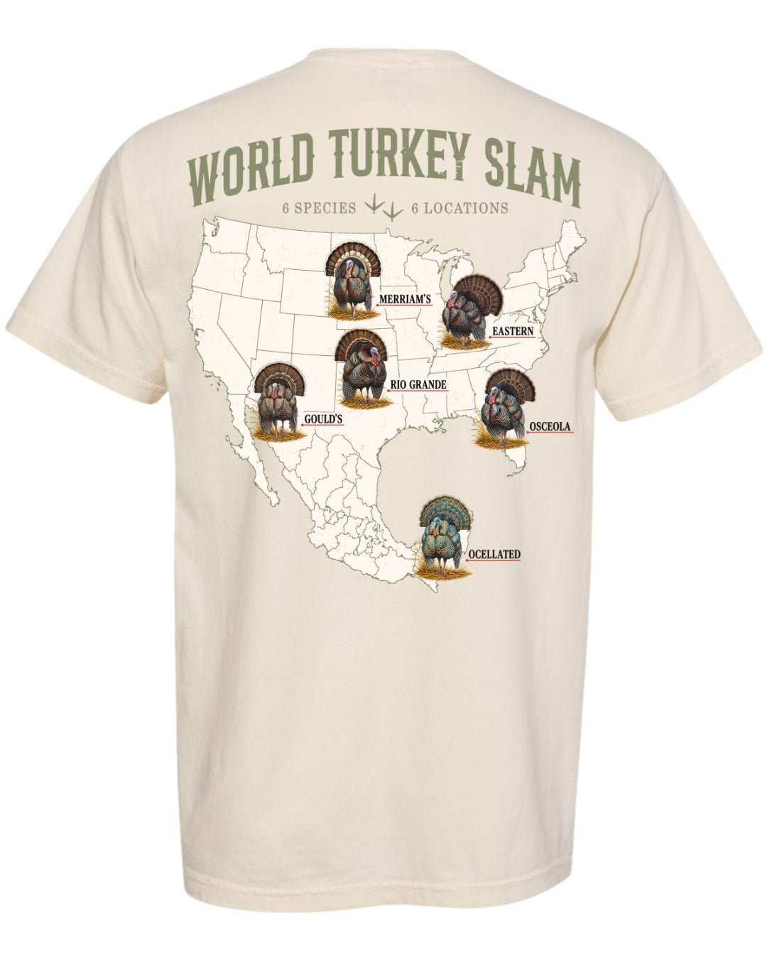 World Turkey Slam Heavyweight Vintage Garment-Dyed Back Print Tee