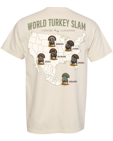 World Turkey Slam Heavyweight Vintage Garment-Dyed Back Print Tee