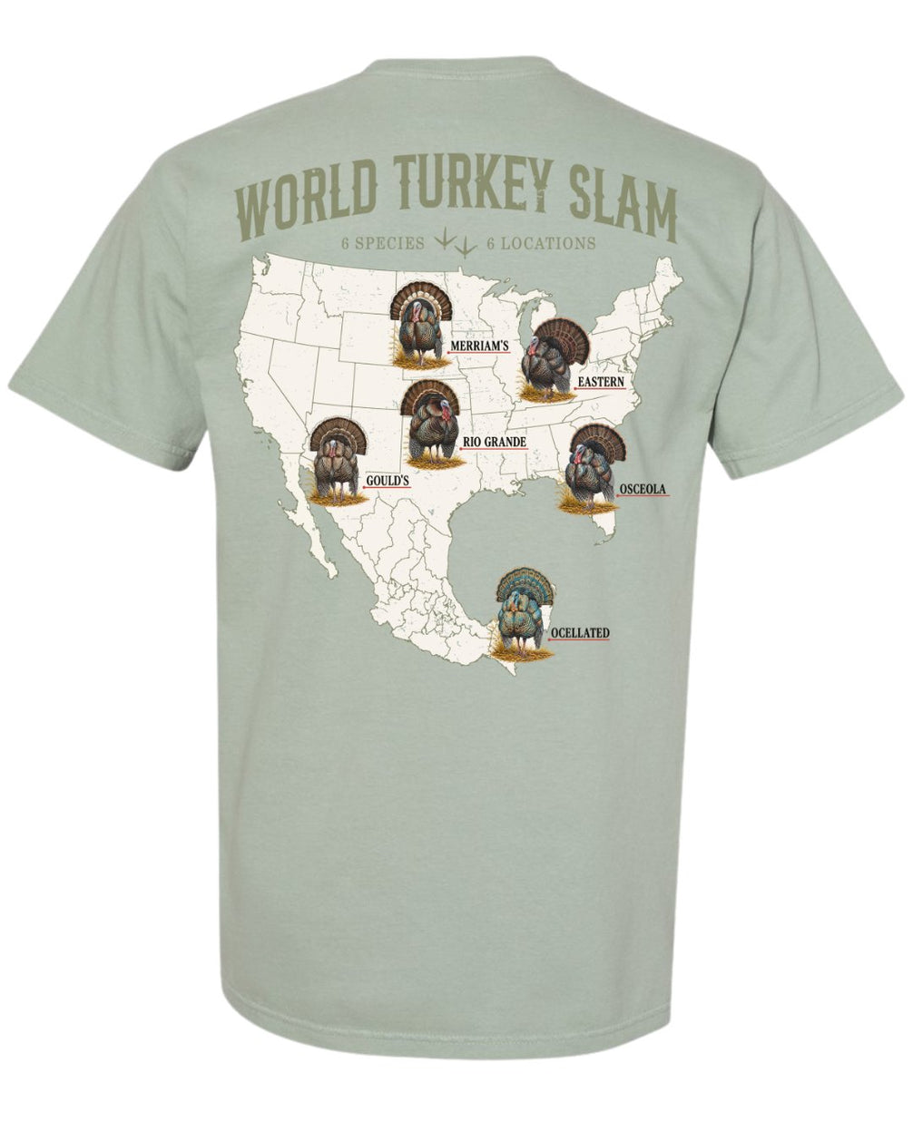 World Turkey Slam Heavyweight Vintage Garment-Dyed Back Print Tee