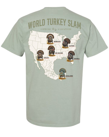 World Turkey Slam Heavyweight Vintage Garment-Dyed Back Print Tee
