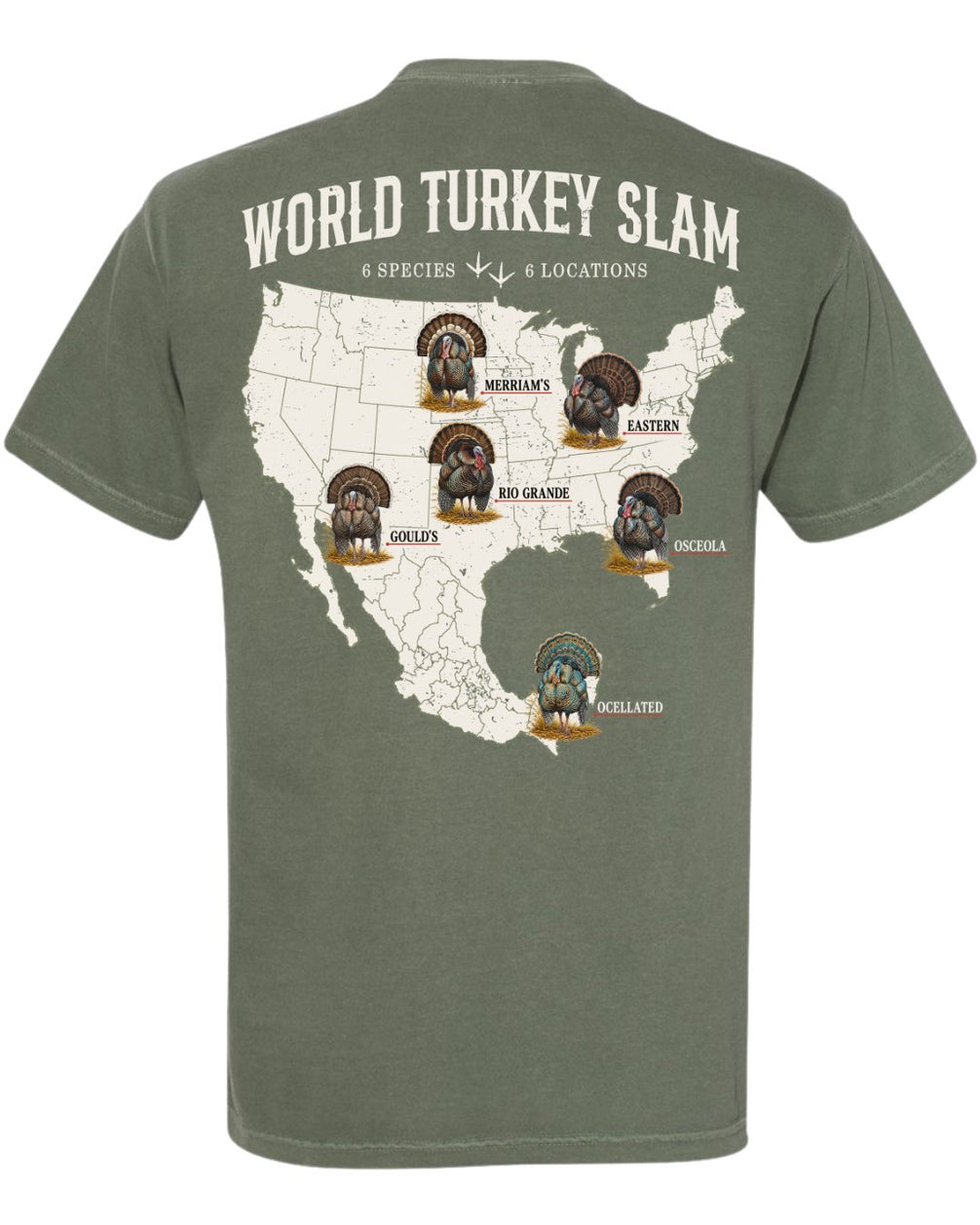 World Turkey Slam Heavyweight Vintage Garment-Dyed Back Print Tee