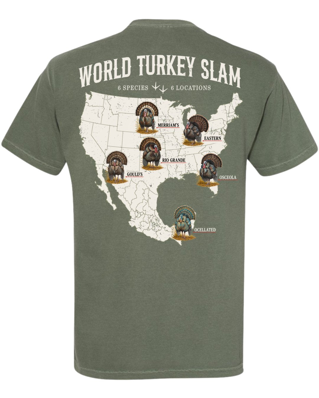 World Turkey Slam Heavyweight Vintage Garment-Dyed Back Print Tee
