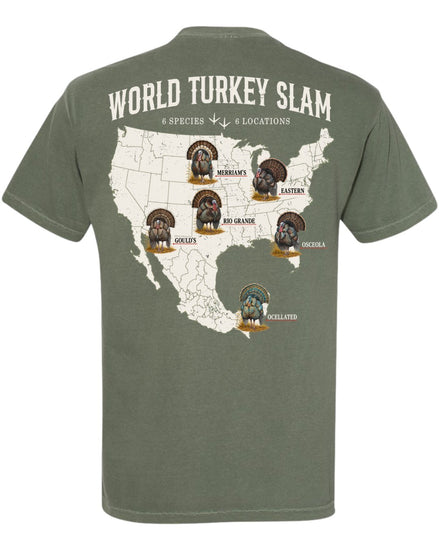 World Turkey Slam Heavyweight Vintage Garment-Dyed Back Print Tee