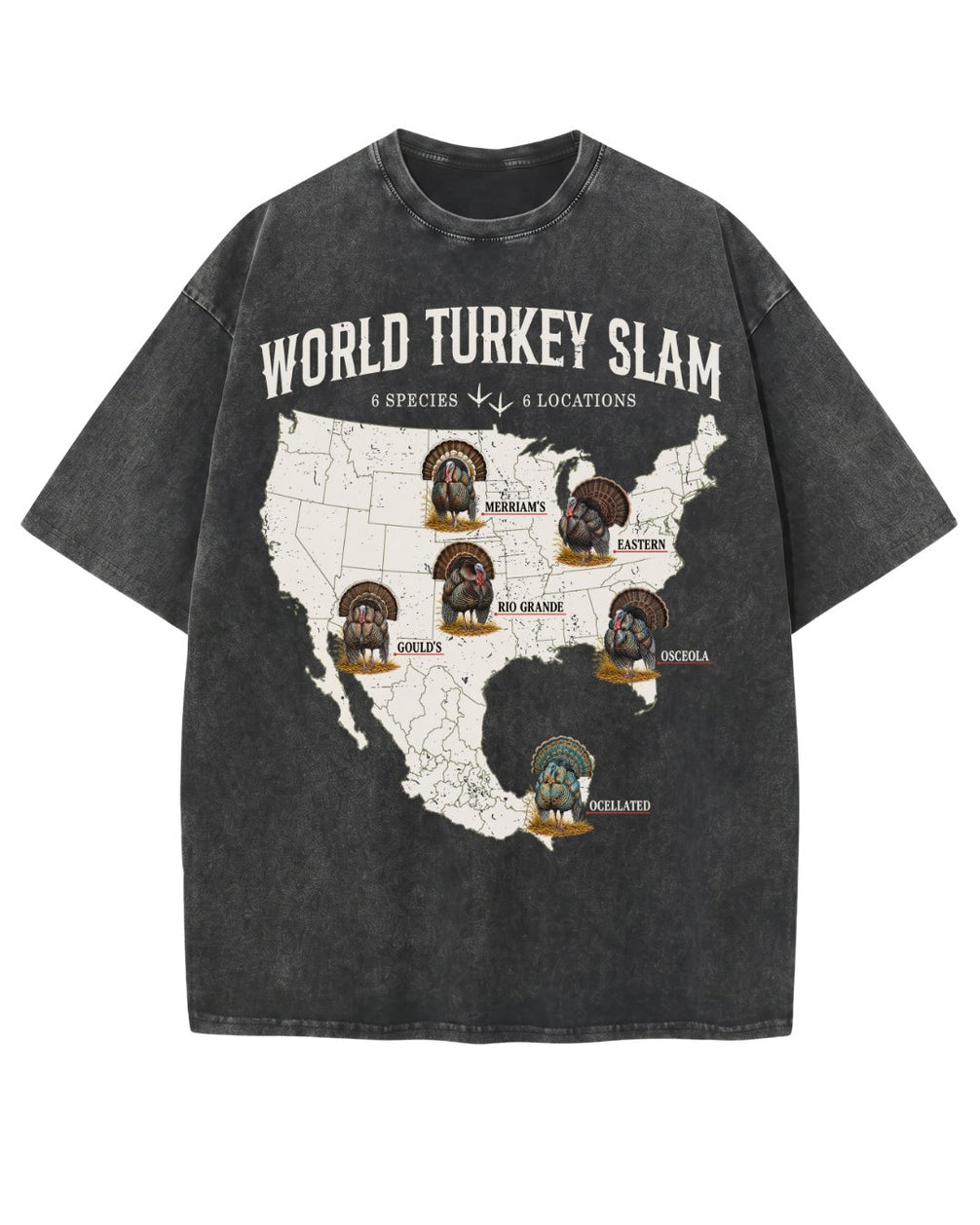World Turkey Slam Premium Cotton Wash Oversized Tee