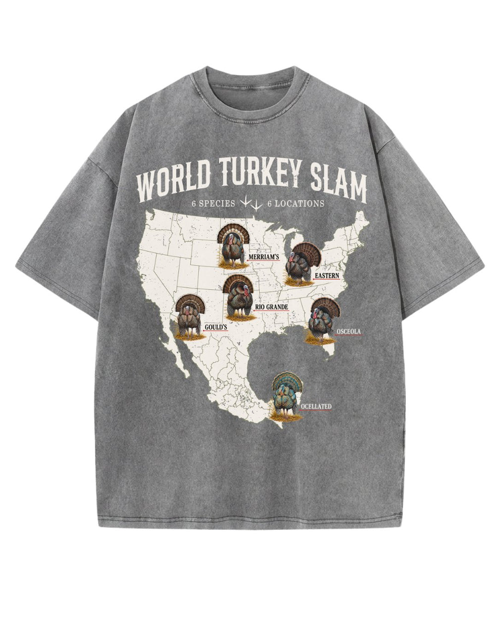 World Turkey Slam Premium Cotton Wash Oversized Tee