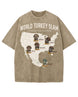 World Turkey Slam Premium Cotton Wash Oversized Tee