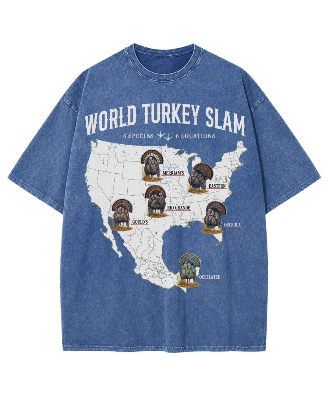 World Turkey Slam Premium Cotton Wash Oversized Tee
