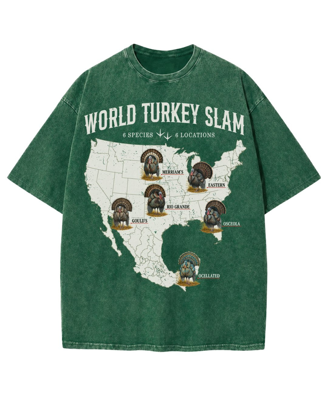 World Turkey Slam Premium Cotton Wash Oversized Tee