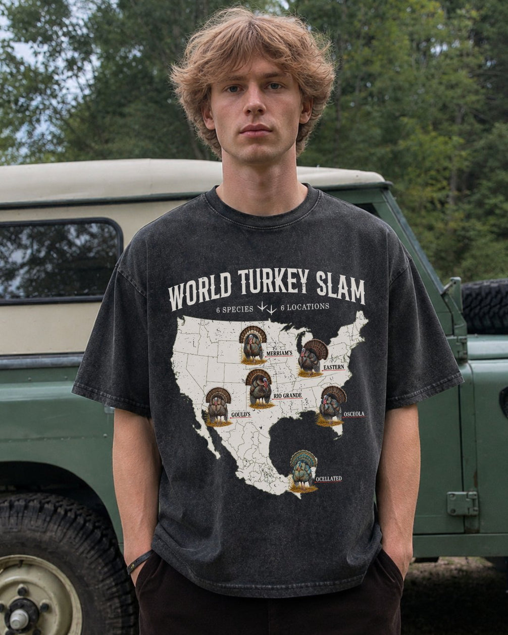 World Turkey Slam Premium Cotton Wash Oversized Tee
