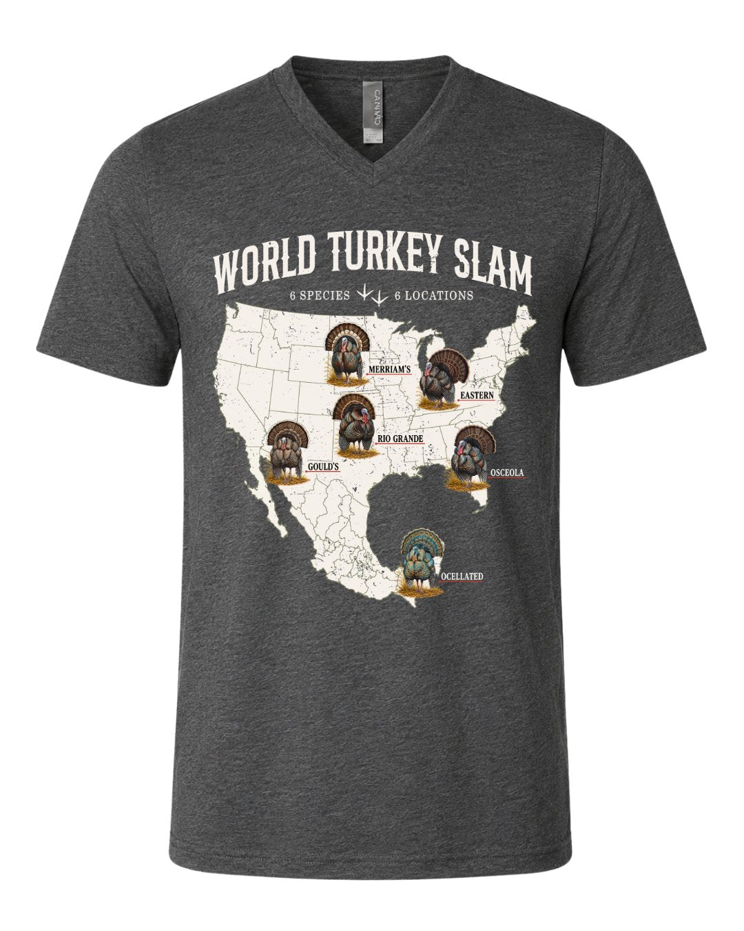 World Turkey Slam Ultra-Soft Lightweight V-Neck Tee