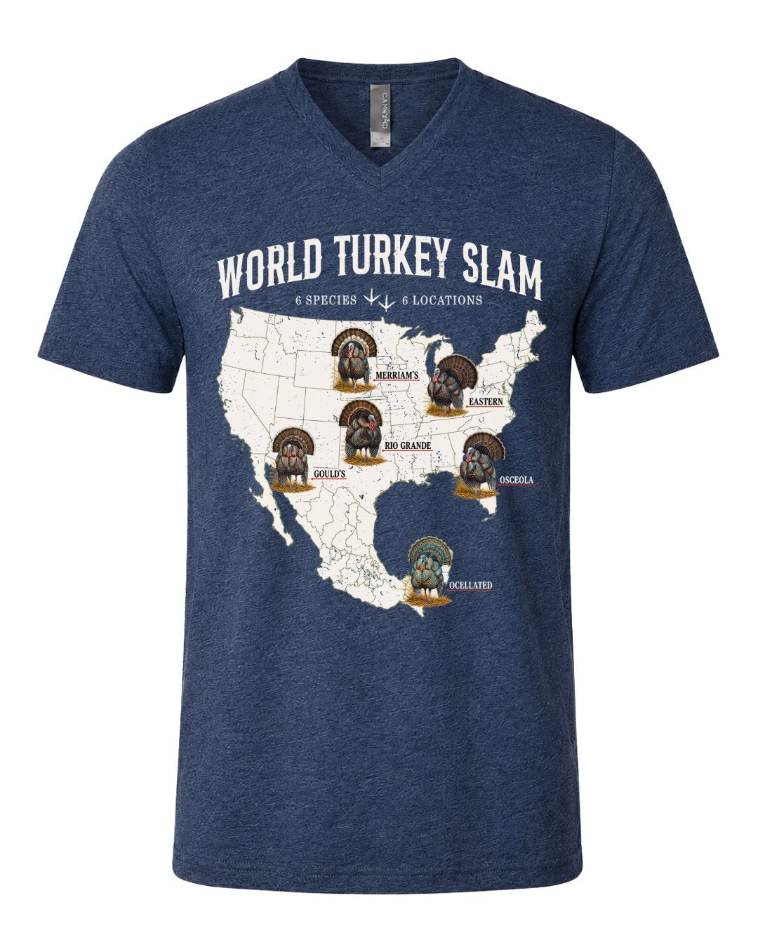 World Turkey Slam Ultra-Soft Lightweight V-Neck Tee