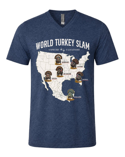 World Turkey Slam Ultra-Soft Lightweight V-Neck Tee