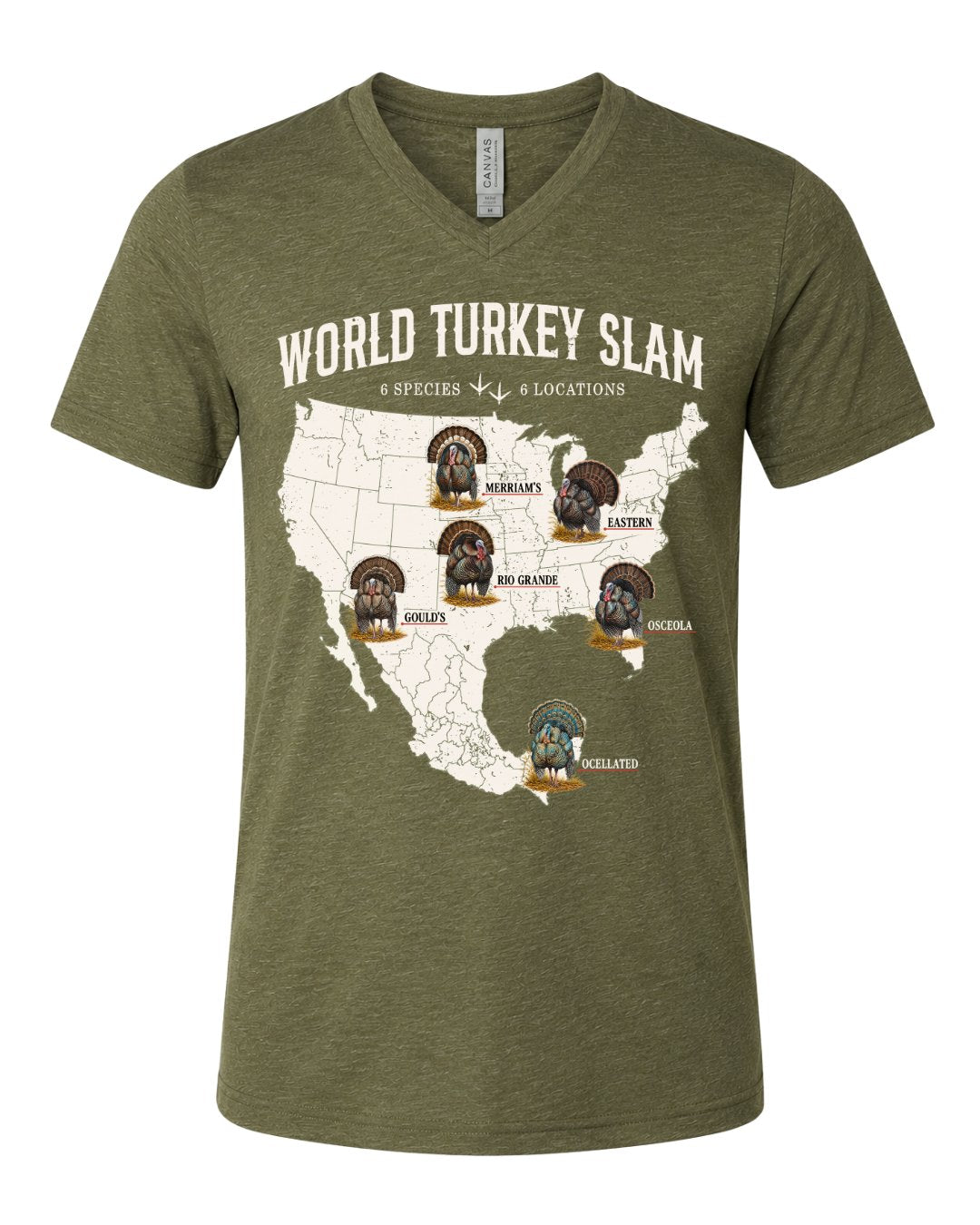 World Turkey Slam Ultra-Soft Lightweight V-Neck Tee