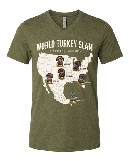 World Turkey Slam Ultra-Soft Lightweight V-Neck Tee