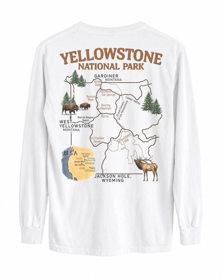 Yellowstone Explorer Map Long-sleeve