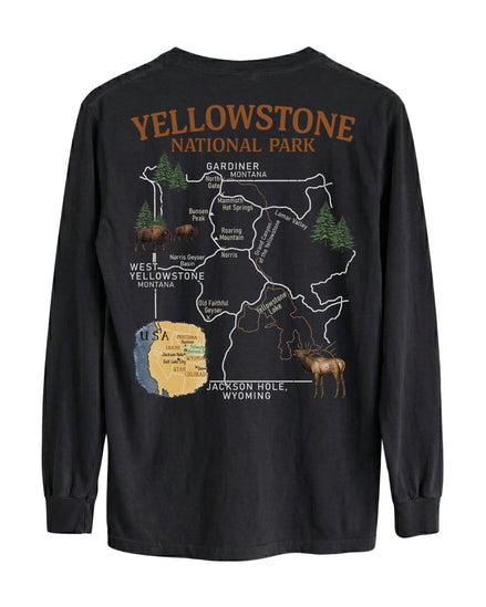 Yellowstone Explorer Map Long-sleeve