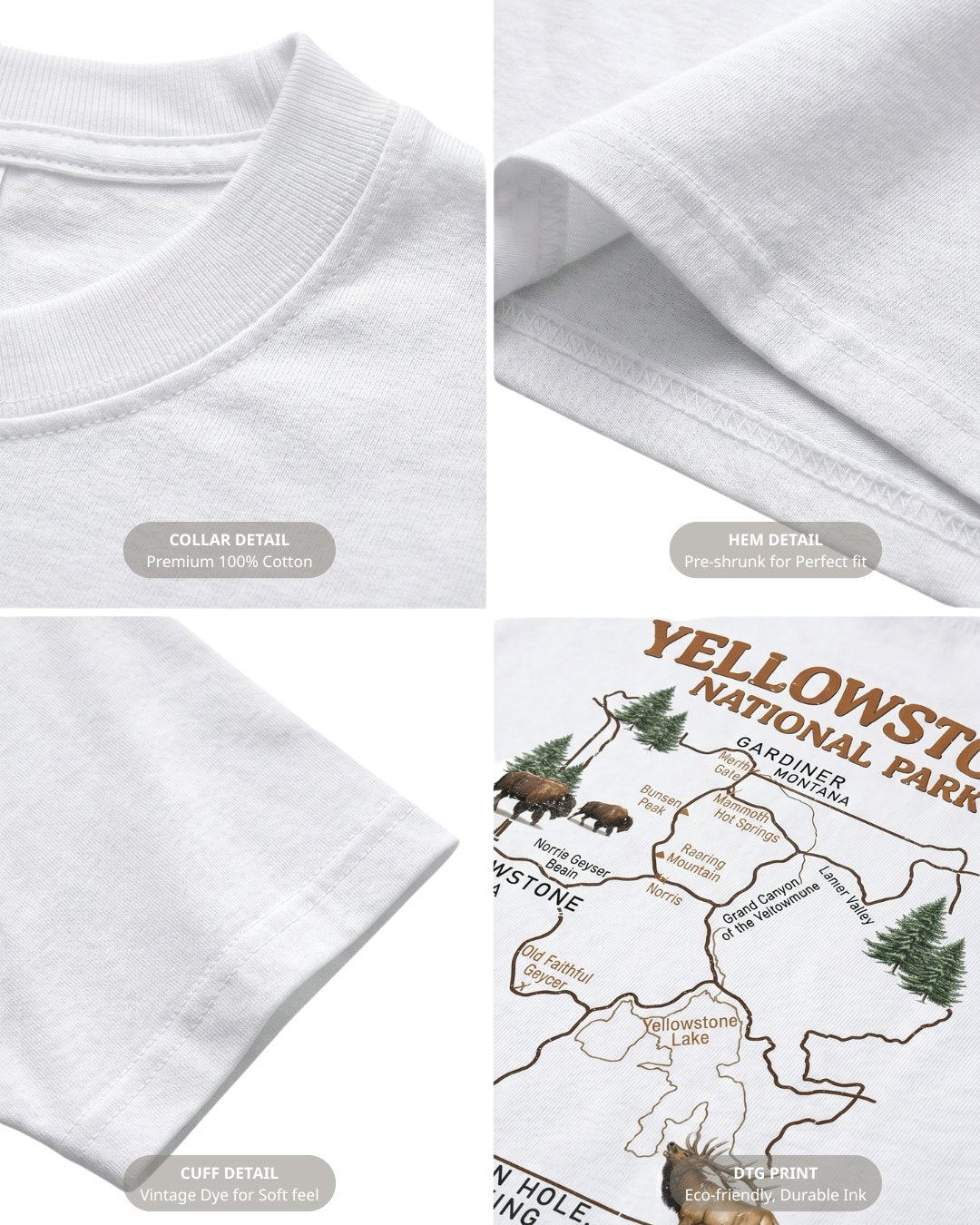 Yellowstone Explorer Map T-shirt