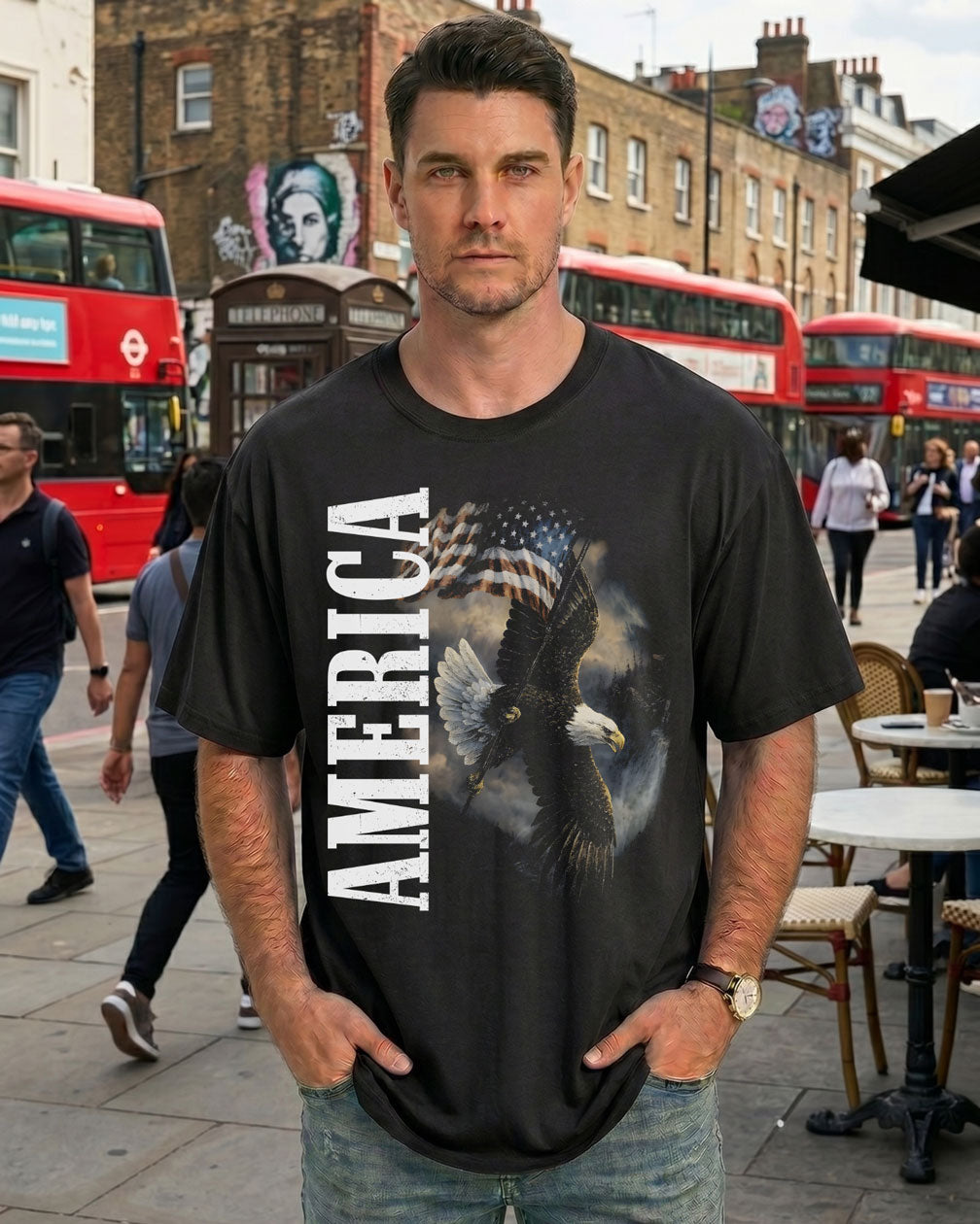 America Flag Eagle T-shirt