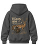 Youth Let us Thank Him for our food Hoodie — CHARCOAL