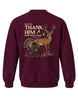 Youth Let us Thank Him for our food Sweatshirt — MAROON
