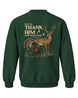 Youth Let us Thank Him for our food Sweatshirt — FOREST GREEN